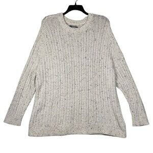 Natural Reflections Knit Sweater Women's XXL‎ Beige Speckled Long Sleeve Cozy